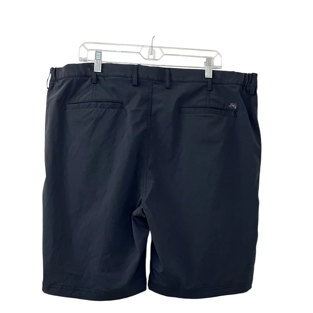 Greg Norman Mens Black Performance Golf Shorts Size 40 Stretch Flat Front Casual